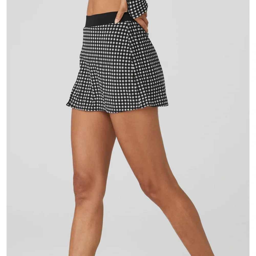 Mesh Gingham Skirt - Alo Yoga